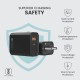 Portronics Adapto 45 22.5 W Mobile Charger Adapter with Dual Port (USB A + PD Type C), Fast Charging, Short Circuit Protection, Wide Compatibility (Black)