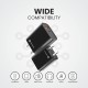 Portronics Adapto 45 22.5 W Mobile Charger Adapter with Dual Port (USB A + PD Type C), Fast Charging, Short Circuit Protection, Wide Compatibility (Black)