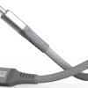 Lenovo USB C to Type-C Tangle-free Aramid fiber braided 1.2m cable with Fast PD charging(upto 100W support) & 480 MBPS data transmission, certified 10000+ bend lifespan, Metallic Grey Lenovo USB C to Type-C Tangle-free Aramid fiber braided 1.2m cable with Fast PD charging(upto 100W support) & 480 MBPS data transmission, certified 10000+ bend lifespan, Metallic Grey