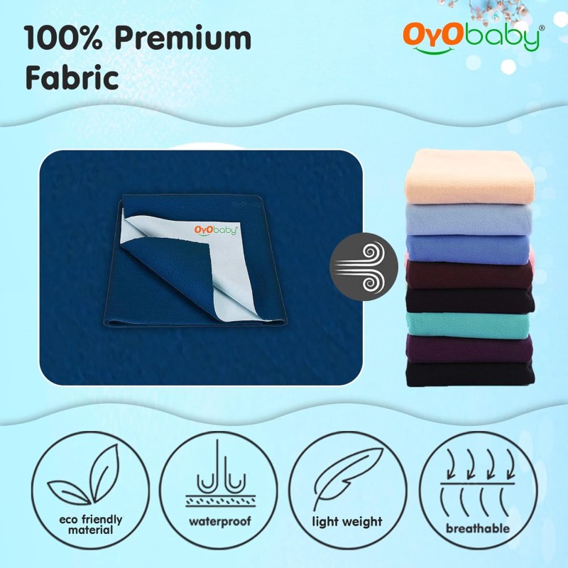 OYO BABY Anti-Piling Fleece Extra Absorbent Instant Dry Sheet for Baby, Baby Bed Protector, Waterproof Sheet, Small Size 50x70cm, Pack of 3, Pink, Salmon Rose & Royal Blue OYO BABY Anti-Piling Fleece Extra Absorbent Instant Dry Sheet for Baby, Baby Bed Protector, Waterproof Sheet, Small Size 50x70cm, Pack of 3, Pink, Salmon Rose & Royal Blue