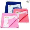 OYO BABY Anti-Piling Fleece Extra Absorbent Instant Dry Sheet for Baby, Baby Bed Protector, Waterproof Sheet, Small Size 50x70cm, Pack of 3, Pink, Salmon Rose & Royal Blue OYO BABY Anti-Piling Fleece Extra Absorbent Instant Dry Sheet for Baby, Baby Bed Protector, Waterproof Sheet, Small Size 50x70cm, Pack of 3, Pink, Salmon Rose & Royal Blue