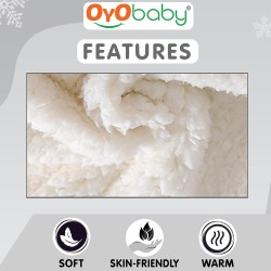 OYO BABY Baby Blanket New Born Babies Super Soft Baby Combo Wrapper Baby Sleeping Bag for Baby Boys, Baby Girls | All Season | Sleeping Bag | Nursing Baby Gifts(Pink & Grey Star Printed)