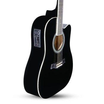 Juarez JRB41C/BK-EQ 41 Inch Acoustic Guitar Kit with Truss Rod, Solid Linden Wood, Ziko Strings, Pearl Rosette, Rosewood Fretboard & Bridge, Die Cast Machine with Picks, Strap, Strings & Bag Black Juarez JRB41C/BK-EQ 41 Inch Acoustic Guitar Kit with Truss Rod, Solid Linden Wood, Ziko Strings, Pearl Rosette, Rosewood Fretboard & Bridge, Die Cast Machine with Picks, Strap, Strings & Bag Black