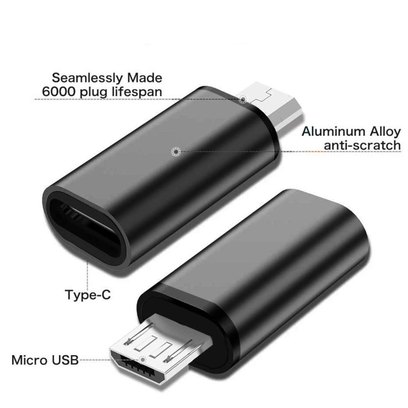 LIRAMARK Type c Female to Micro USB Male Adapter, Converter USB C to Micro USB, Charger Connector Works with Smartphones, Tablets, and More Devices with Micro USB Port (Black) LIRAMARK Type c Female to Micro USB Male Adapter, Converter USB C to Micro USB, Charger Connector Works with Smartphones, Tablets, and More Devices with Micro USB Port (Black)