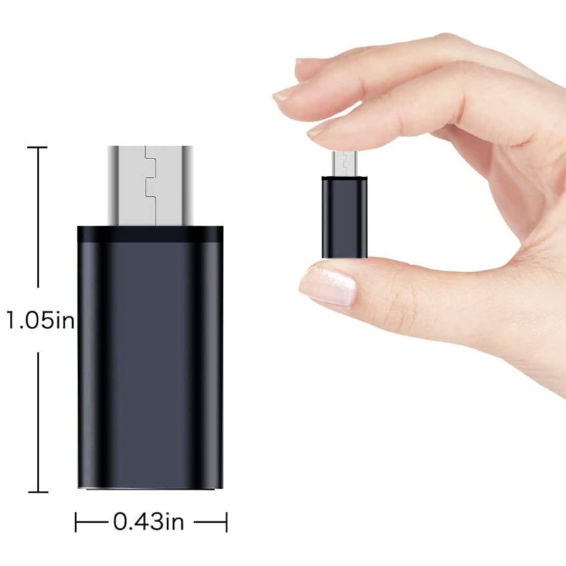LIRAMARK Type c Female to Micro USB Male Adapter, Converter USB C to Micro USB, Charger Connector Works with Smartphones, Tablets, and More Devices with Micro USB Port (Black) LIRAMARK Type c Female to Micro USB Male Adapter, Converter USB C to Micro USB, Charger Connector Works with Smartphones, Tablets, and More Devices with Micro USB Port (Black)