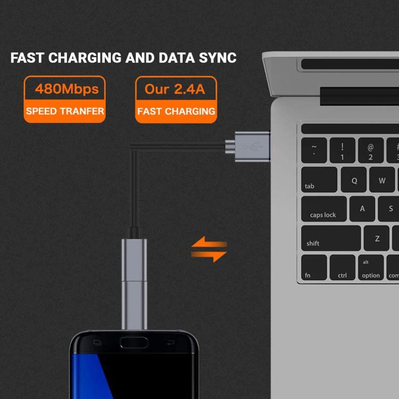 LIRAMARK Type C Female to Micro USB Male Adapter, USB C to Micro USB Converter, Charger Connector for Smartphones, Tablets and More Devices (Grey) LIRAMARK Type C Female to Micro USB Male Adapter, USB C to Micro USB Converter, Charger Connector for Smartphones, Tablets and More Devices (Grey)
