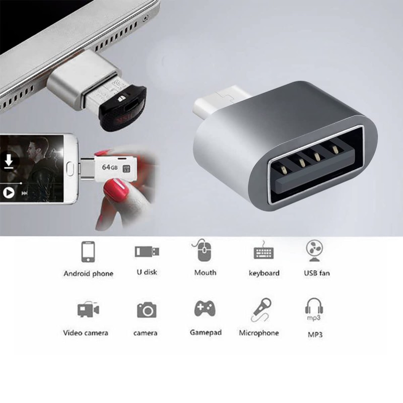 (Refurbished) LIRAMARK Micro USB OTG Connector to USB 3.0 Adapter for Smartphones and Tablets (Grey) (Refurbished) LIRAMARK Micro USB OTG Connector to USB 3.0 Adapter for Smartphones and Tablets (Grey)