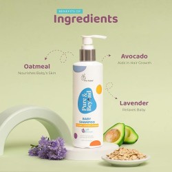R for Rabbit Pure & Beyond Baby Shampoo for Kids, No Tears, Ph 5.5 Mild & Gentle With Natural Oatmeal and Avacado (200 ml)