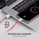Portronics Konnect Dash 2 Unbreakable 6.5A 65w USB A to Type C VOOC Flash Charging Cable Design for OnePlus,Oppo(Red)