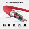 Portronics Konnect Dash 2 Unbreakable 6.5A 65w USB A to Type C VOOC Flash Charging Cable Design for OnePlus,Oppo(Red)