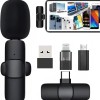 4 in 1 K8 Wireless Microphone, Digital Mini Portable Recording Clip Mic with Receiver for All Type-C, Micro USB, Lightning i OS Mobile Phones Camera Laptop for Vlogging YouTube Online Class, Zoom Call 4 in 1 K8 Wireless Microphone, Digital Mini Portable Recording Clip Mic with Receiver for All Type-C, Micro USB, Lightning i OS Mobile Phones Camera Laptop for Vlogging YouTube Online Class, Zoom Call