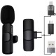 4 in 1 K8 Wireless Microphone, Digital Mini Portable Recording Clip Mic with Receiver for All Type-C, Micro USB, Lightning i OS Mobile Phones Camera Laptop for Vlogging YouTube Online Class, Zoom Call