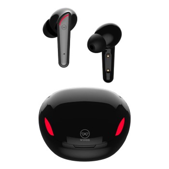 (Refurbished) Wings Phantom 250 Wireless in Ear Earbuds, with 30 Hours Playtime, Bullet Charge, 40ms Low Latency, Bluetooth 5.2, 13mm Drivers, AAC Codec Support, Acoustic Echo Cancellation TWS Earphones (Black)