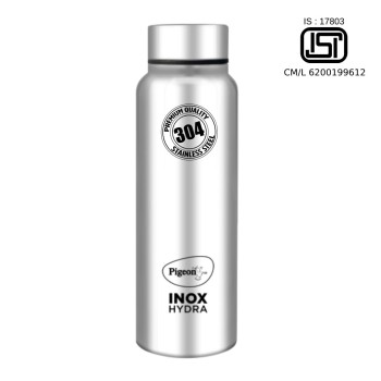 Pigeon by Stovekraft Inox Hydra Plus Stainless Steel Drinking Water Bottle 700 ml - Silver (1 year Warranty) Pigeon by Stovekraft Inox Hydra Plus Stainless Steel Drinking Water Bottle 700 ml - Silver (1 year Warranty)