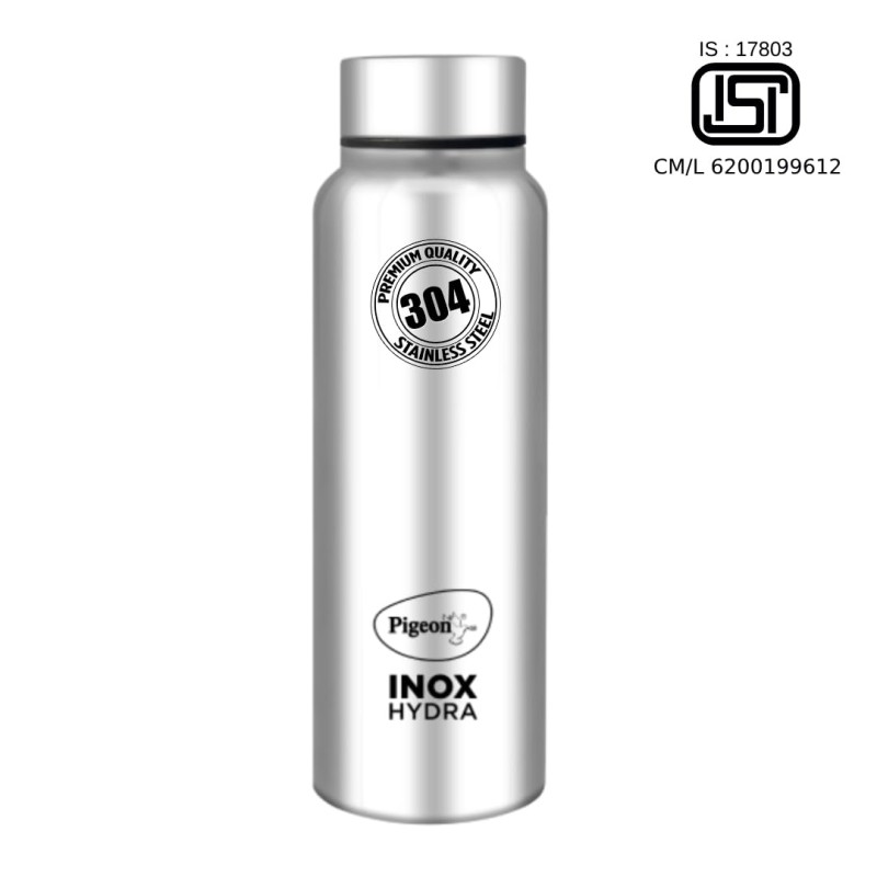 Pigeon by Stovekraft Inox Hydra Plus Stainless Steel Drinking Water Bottle 700 ml - Silver (1 year Warranty) Pigeon by Stovekraft Inox Hydra Plus Stainless Steel Drinking Water Bottle 700 ml - Silver (1 year Warranty)