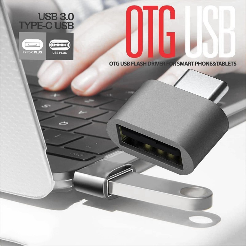 LIRAMARK Type-C OTG Adapter HI - Speed Data Transfer Connector Converter Compatible for All C Type Devices (Grey) LIRAMARK Type-C OTG Adapter HI - Speed Data Transfer Connector Converter Compatible for All C Type Devices (Grey)