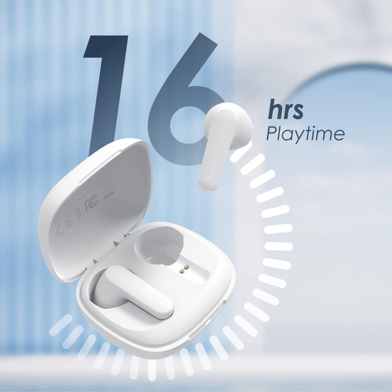 (Refurbished) Oraimo Roll Truly Wireless Earbuds Half in Ear Bluetooth Earbuds with ENC,Deep Bass, 16Hrs Playtime, 13Mm Dynamic Driver, Immersive Audio, Touch Control, Voice Assistance & Fast Charging (Refurbished) Oraimo Roll Truly Wireless Earbuds Half in Ear Bluetooth Earbuds with ENC,Deep Bass, 16Hrs Playtime, 13Mm Dynamic Driver, Immersive Audio, Touch Control, Voice Assistance & Fast Charging