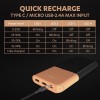 Duracell 20000 MAH Slimmest Power Bank with 1 Type C PD and 2 USB A Port, 22.5W Fast Charging Portable Charger to Charges 3 Devices Simultaneously for iPhones, Android Phones, Smart Watches & More