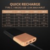 Duracell Power Bank 10000 mAh, Portable Charger, USB C/Micro USB Input, USB A/USB C Output, Fast Charge Technology, 22.5W Power Delivery for Smartphones, Tablets, Headphones and USB-Powered Devices