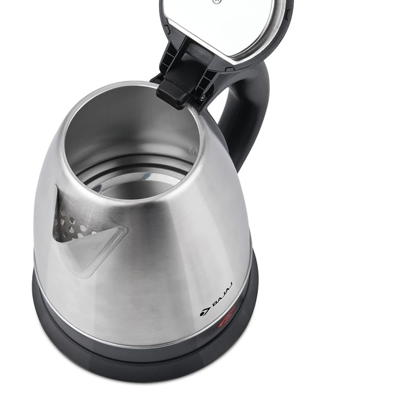 Bajaj KTX 1.5 Litre DLX Electric Kettle |1500W Kettle with Stainless Steel Body | Cordless Operation | Auto Shut-off Mechanism | 2-Yr Warranty | Black
