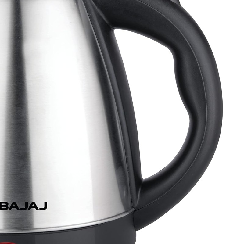Bajaj KTX 1.5 Litre DLX Electric Kettle |1500W Kettle with Stainless Steel Body | Cordless Operation | Auto Shut-off Mechanism | 2-Yr Warranty | Black