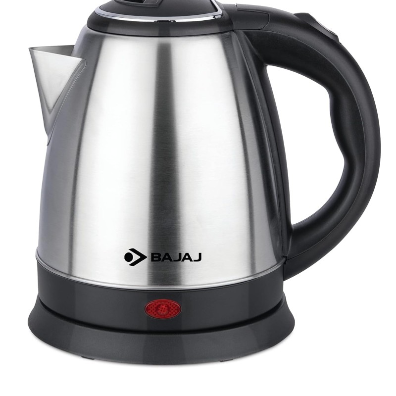 Bajaj KTX 1.5 Litre DLX Electric Kettle |1500W Kettle with Stainless Steel Body | Cordless Operation | Auto Shut-off Mechanism | 2-Yr Warranty | Black