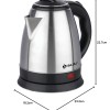 Bajaj KTX 1.5 Litre DLX Electric Kettle |1500W Kettle with Stainless Steel Body | Cordless Operation | Auto Shut-off Mechanism | 2-Yr Warranty | Black
