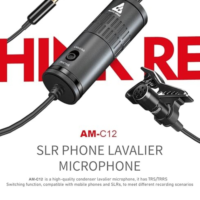 Audio Array AM-C12 Lapel Microphone | 6M Shielded Cable | Metal Build | Upto 1080hr Battery | Mobile & DSLR Support | 3.5mm Connector | Omnidirectional Pickup | Hard Case Included | 1 Year Warranty Audio Array AM-C12 Lapel Microphone | 6M Shielded Cable | Metal Build | Upto 1080hr Battery | Mobile & DSLR Support | 3.5mm Connector | Omnidirectional Pickup | Hard Case Included | 1 Year Warranty