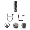 Audio Array AM-C14 Omnidirectional Condenser Shotgun Microphone with 3.5mm Connector, Shock Mount and Wind Shield | PlugnPlay in DSLR and Smartphones | Vlogging, Streaming, ASMR Videos, etc