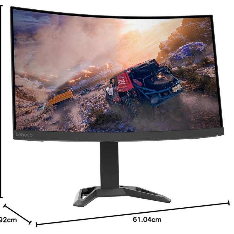 Lenovo Gaming G-Series Curved 27in(68.58cm) 1920x1080 FHD VA Monitor |165Hz|1ms, AMD FreeSyncPremium|90%DCI-P3, 2x3W Speakers, HDMI|DP, Height Adjust TiltStand,TUV EyesafeCertified,Raven Black-G27c-30 Lenovo Gaming G-Series Curved 27in(68.58cm) 1920x1080 FHD VA Monitor |165Hz|1ms, AMD FreeSyncPremium|90%DCI-P3, 2x3W Speakers, HDMI|DP, Height Adjust TiltStand,TUV EyesafeCertified,Raven Black-G27c-30