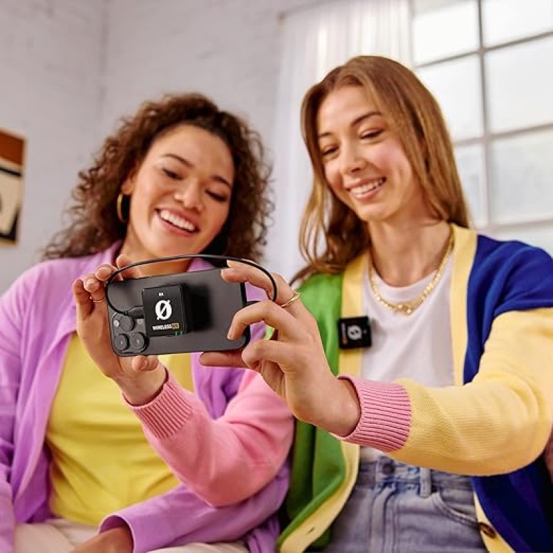 Rode Wireless Me Ultra-Compact Wireless Microphone System with Built-in Microphones, Gain Assist Technology and 100 M Range for Filmmaking, Interviews and Content Creation Rode Wireless Me Ultra-Compact Wireless Microphone System with Built-in Microphones, Gain Assist Technology and 100 M Range for Filmmaking, Interviews and Content Creation