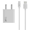 boAt WCDV 22.5W Dual Port Charger with 22.5W Power Delivery Support & 18W Quick Charge 3.0, Smart IC Protection, Auto Detection for Samsung, Xiaomi & Android Users with Type A to Type C Cable(White)