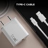 boAt WCDV 22.5W Dual Port Charger with 22.5W Power Delivery Support & 18W Quick Charge 3.0, Smart IC Protection, Auto Detection for Samsung, Xiaomi & Android Users with Type A to Type C Cable(White)