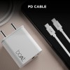 (Refurbished) boAt WCDV 22.5W Dual Port Fast Charger, Overheat/Overcharge Protection, Auto Detection for Samsung, Xiaomi & Android Users with Type C to Type C Cable (White)