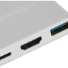 Compact Extension Adapter 3 in 1 Type C USB Hub, HD 4K HDMI with PD Charging, USB 3.0, Compact Extension Adapter, Aluminium Case (Grey) Compact Extension Adapter 3 in 1 Type C USB Hub, HD 4K HDMI with PD Charging, USB 3.0, Compact Extension Adapter, Aluminium Case (Grey)