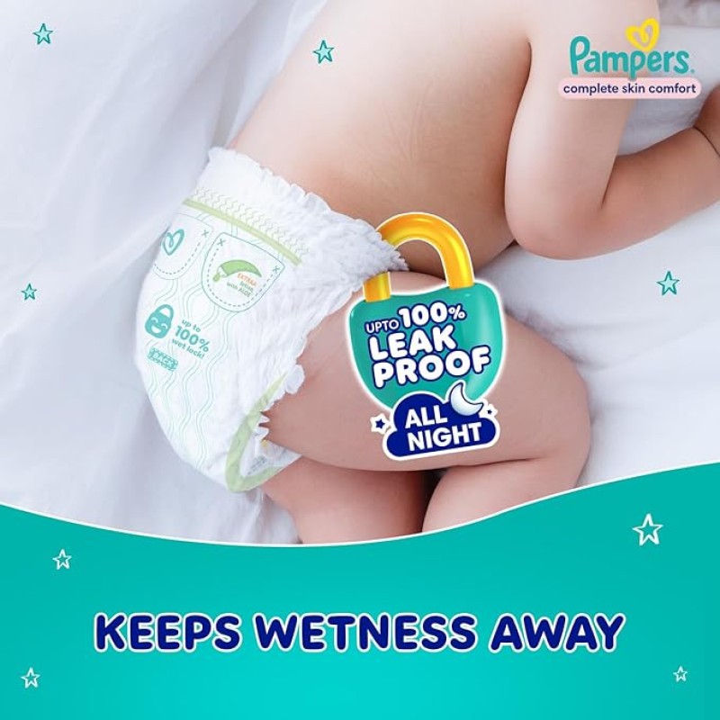 Pampers All Round Protection Pants Style Baby Diapers, Extra Large size (XL), 168 Count, 12-17kg, Anti-rash blanket, 360 degree Lotion with Aloe Vera