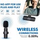 Careflection Wireless Clip Mic, Wireless Lavalier Microphones, Clip-on Microphone (Aisizo, for Smartphone, Laptop, Video Recording YouTube Live Stream (K8 Microphone Both)