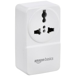 USB Adaptor with 1 Universal AC Socket and 2 USB Ports (White)