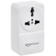 USB Adaptor with 1 Universal AC Socket and 2 USB Ports (White)