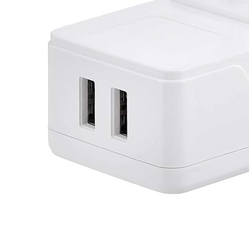 USB Adaptor with 1 Universal AC Socket and 2 USB Ports (White) USB Adaptor with 1 Universal AC Socket and 2 USB Ports (White)