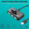 Quantum 4 Port USB Hub (1 Port 3.0 & 3 Port 2.0) with High Speed Data Transfer, Plug Play Usage, Compatible with Laptop, PC and Other USB-A Devices, QHM7532 (Black) Quantum 4 Port USB Hub (1 Port 3.0 & 3 Port 2.0) with High Speed Data Transfer, Plug Play Usage, Compatible with Laptop, PC and Other USB-A Devices, QHM7532 (Black)