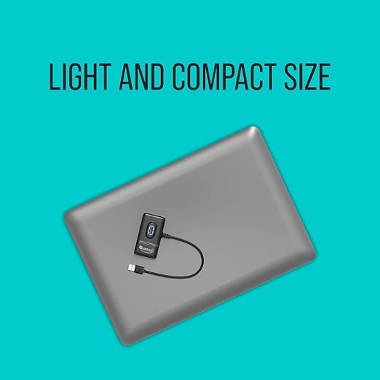 Quantum 4 Port USB Hub (1 Port 3.0 & 3 Port 2.0) with High Speed Data Transfer, Plug Play Usage, Compatible with Laptop, PC and Other USB-A Devices, QHM7532 (Black)