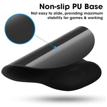 Sounce Mouse Pad, Ergonomic Mouse Pad with Comfortable Gel Wrist Rest Support and Lycra Cloth, Non-Slip PU Base for Easy Typing Pain Relief, Durable and Washable, Classic (Black) Sounce Mouse Pad, Ergonomic Mouse Pad with Comfortable Gel Wrist Rest Support and Lycra Cloth, Non-Slip PU Base for Easy Typing Pain Relief, Durable and Washable, Classic (Black)