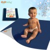 OYO BABY Extra Absorbent Waterproof Baby Dry Sheet Small Size (70x50cm) � Pack of 2 � Quick Dry Sheet for Bed Protector, Soft & Breathable Grey + Salmon Rose
