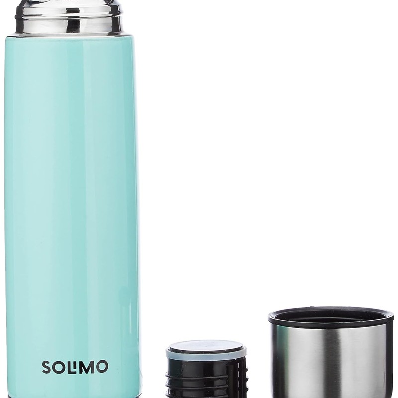 Solimo Stainless Steel Insulated 24 Hours Hot or Cold Bottle Thermos Flask, 500 ml, Deep Blue Solimo Stainless Steel Insulated 24 Hours Hot or Cold Bottle Thermos Flask, 500 ml, Deep Blue