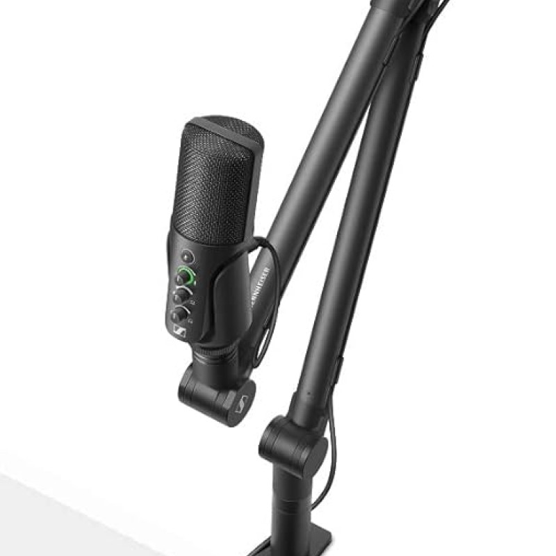 SENNHEISER Profile Streaming Set USB-C Condenser Microphone | Cardioid Pickup | Adjustable Boom Arm, Mute Function & Gain Control | Ideal for Streaming, Podcasting, & Recording