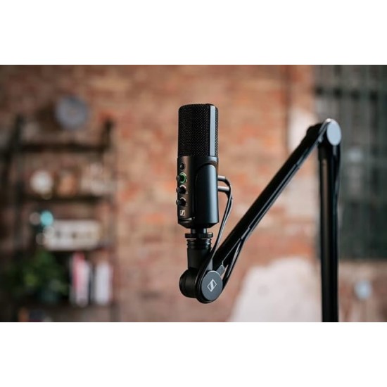 SENNHEISER Profile Streaming Set USB-C Condenser Microphone | Cardioid Pickup | Adjustable Boom Arm, Mute Function & Gain Control | Ideal for Streaming, Podcasting, & Recording