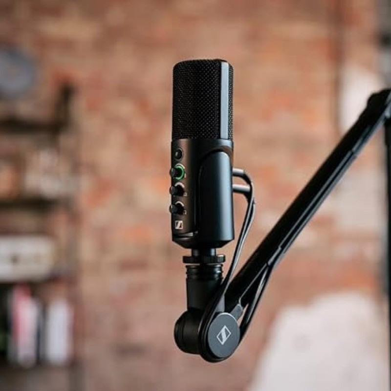 SENNHEISER Profile Streaming Set USB-C Condenser Microphone | Cardioid Pickup | Adjustable Boom Arm, Mute Function & Gain Control | Ideal for Streaming, Podcasting, & Recording