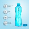 Solimo 1000 ml Plastic Water Bottle | Set of 6 |Multi Color