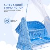 Supples Baby Cradle with Swing and Mosquito Net | Blue | for Babies up to 10 Months | Sturdy and Safe Design | 4 Wheels with Brakes | with Swing Lock and Storage